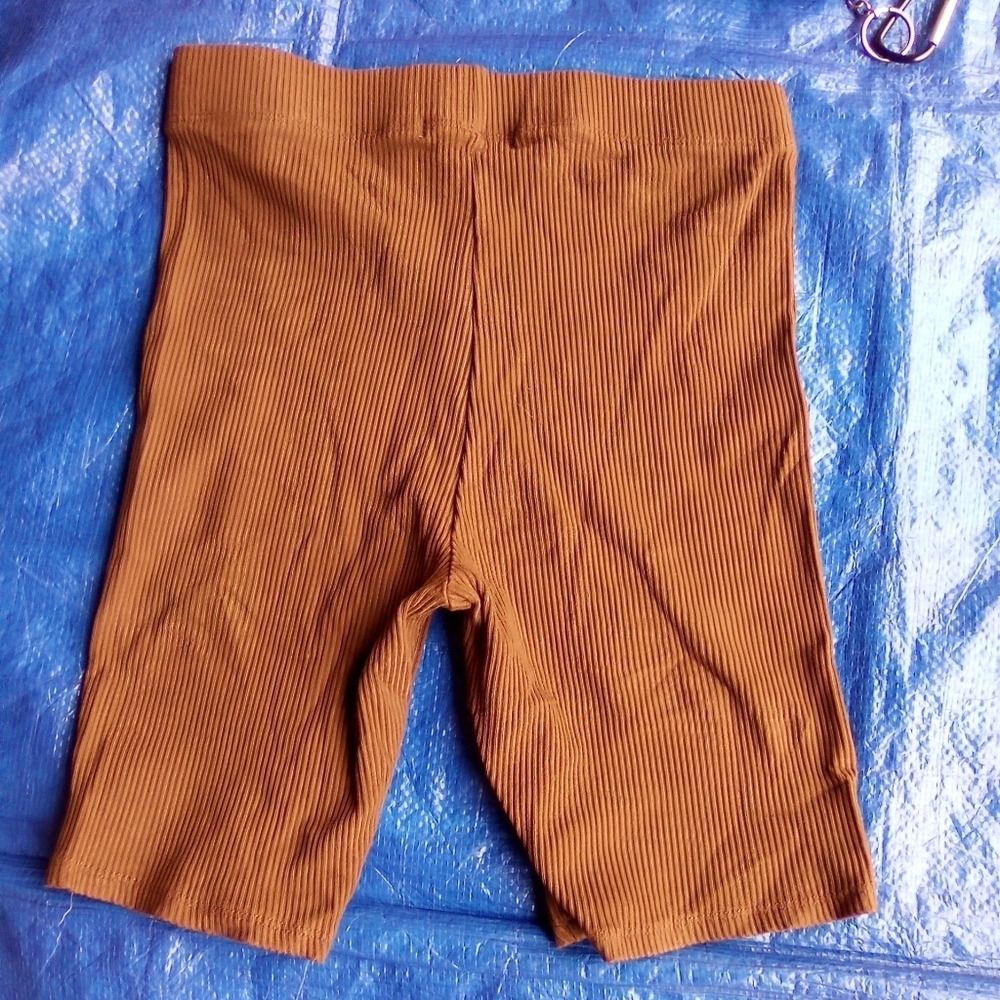 Forever 21 Brown Ribbed Shorts